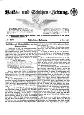 Volks- und Schützenzeitung Mittwoch 4. November 1863