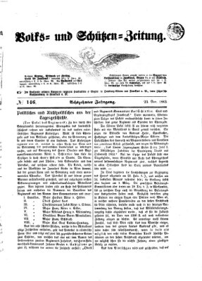 Volks- und Schützenzeitung Montag 23. November 1863