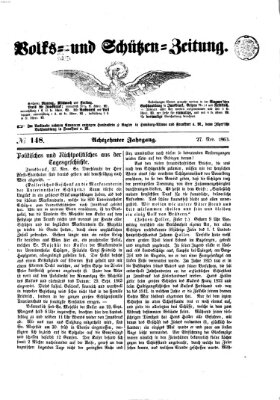 Volks- und Schützenzeitung Freitag 27. November 1863