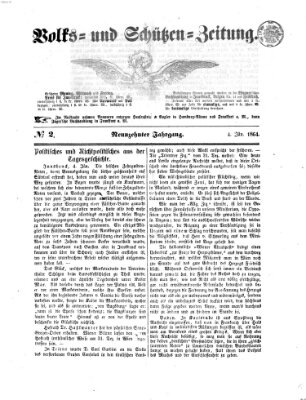 Volks- und Schützenzeitung Montag 4. Januar 1864