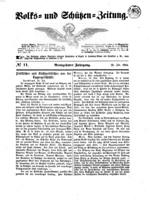 Volks- und Schützenzeitung Montag 25. Januar 1864