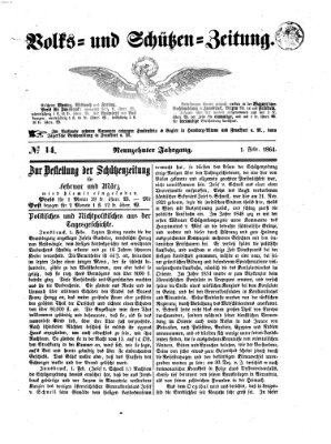 Volks- und Schützenzeitung Montag 1. Februar 1864