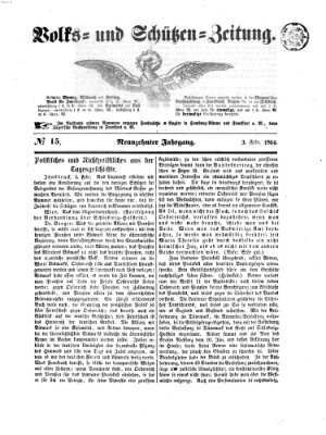 Volks- und Schützenzeitung Mittwoch 3. Februar 1864