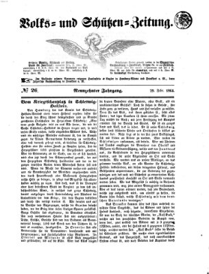 Volks- und Schützenzeitung Montag 29. Februar 1864
