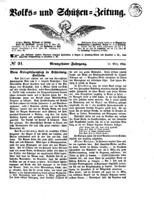 Volks- und Schützenzeitung Freitag 11. März 1864