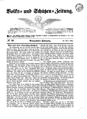 Volks- und Schützenzeitung Mittwoch 23. März 1864