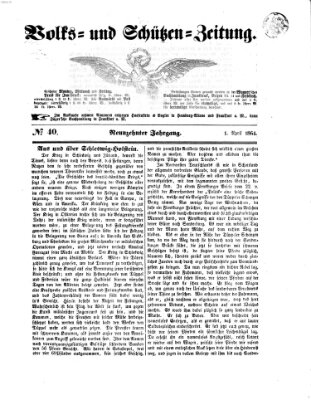 Volks- und Schützenzeitung Freitag 1. April 1864