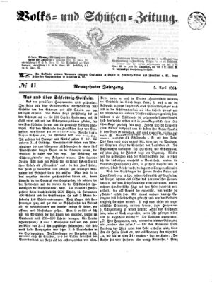 Volks- und Schützenzeitung Dienstag 5. April 1864