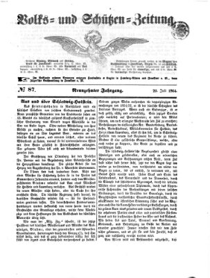 Volks- und Schützenzeitung Mittwoch 20. Juli 1864