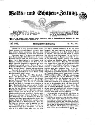 Volks- und Schützenzeitung Freitag 26. August 1864