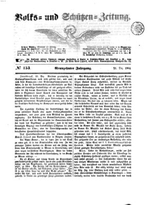 Volks- und Schützenzeitung Mittwoch 21. Dezember 1864