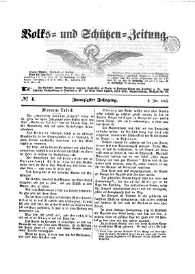 Volks- und Schützenzeitung Montag 9. Januar 1865