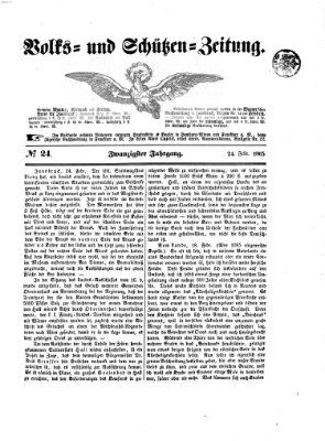 Volks- und Schützenzeitung Freitag 24. Februar 1865