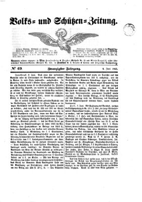 Volks- und Schützenzeitung Freitag 9. Juni 1865