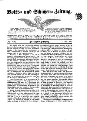 Volks- und Schützenzeitung Montag 11. September 1865