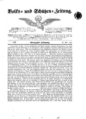 Volks- und Schützenzeitung Montag 27. November 1865