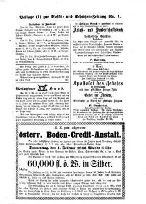Volks- und Schützenzeitung Dienstag 2. Januar 1866