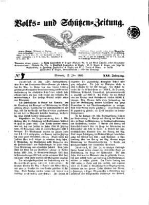 Volks- und Schützenzeitung Mittwoch 17. Januar 1866