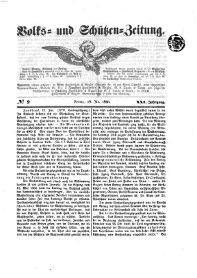 Volks- und Schützenzeitung Freitag 19. Januar 1866