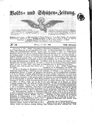 Volks- und Schützenzeitung Montag 12. Februar 1866
