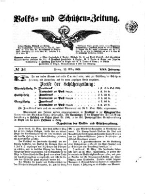 Volks- und Schützenzeitung Freitag 23. März 1866