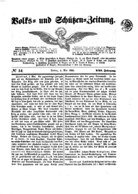 Volks- und Schützenzeitung Freitag 4. Mai 1866