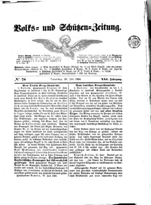 Volks- und Schützenzeitung Donnerstag 28. Juni 1866