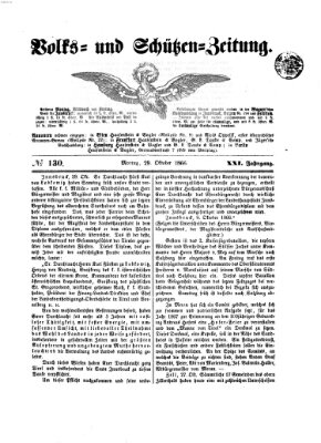 Volks- und Schützenzeitung Montag 29. Oktober 1866