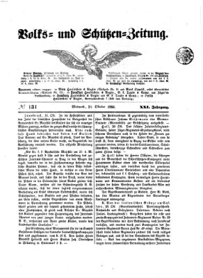 Volks- und Schützenzeitung Mittwoch 31. Oktober 1866