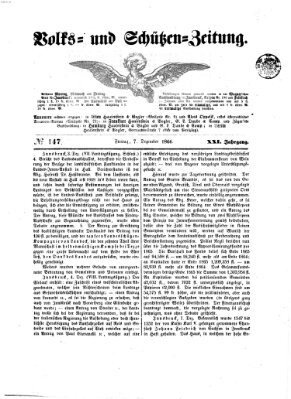 Volks- und Schützenzeitung Freitag 7. Dezember 1866