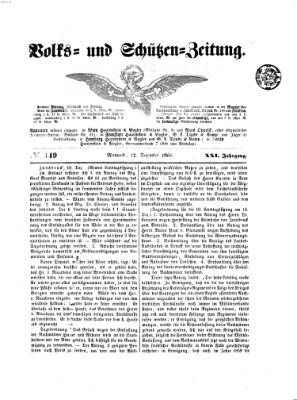 Volks- und Schützenzeitung Mittwoch 12. Dezember 1866