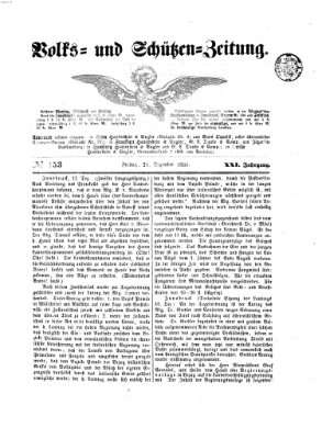 Volks- und Schützenzeitung Freitag 21. Dezember 1866