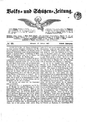 Volks- und Schützenzeitung Mittwoch 27. Februar 1867