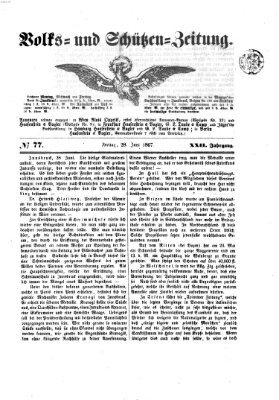 Volks- und Schützenzeitung Freitag 28. Juni 1867
