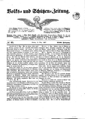 Volks- und Schützenzeitung Freitag 9. August 1867
