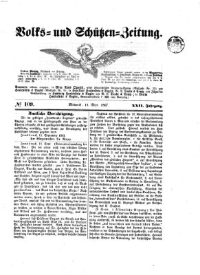 Volks- und Schützenzeitung Mittwoch 11. September 1867
