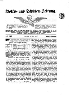 Volks- und Schützenzeitung Mittwoch 18. Dezember 1867