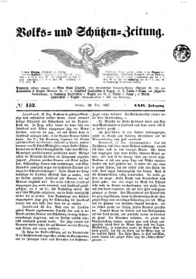 Volks- und Schützenzeitung Freitag 20. Dezember 1867