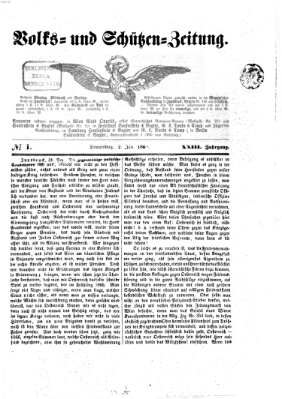 Volks- und Schützenzeitung Donnerstag 2. Januar 1868