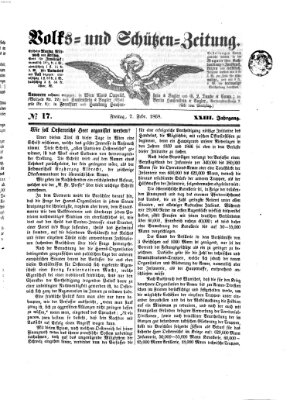 Volks- und Schützenzeitung Freitag 7. Februar 1868