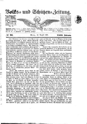 Volks- und Schützenzeitung Montag 10. August 1868