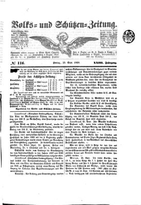 Volks- und Schützenzeitung Freitag 25. September 1868