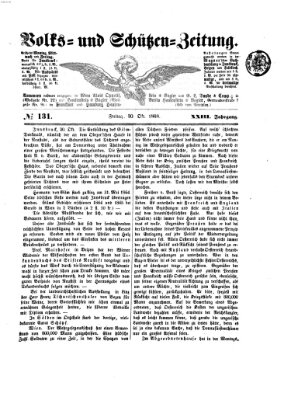 Volks- und Schützenzeitung Freitag 30. Oktober 1868