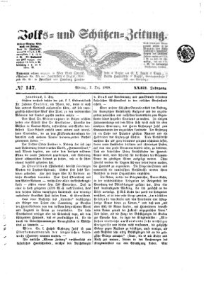 Volks- und Schützenzeitung Montag 7. Dezember 1868