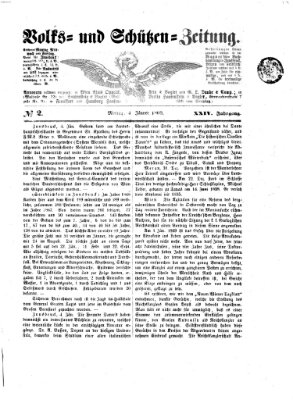Volks- und Schützenzeitung Montag 4. Januar 1869
