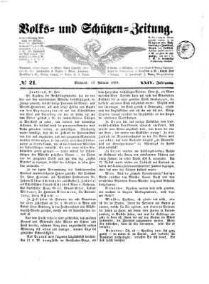 Volks- und Schützenzeitung Mittwoch 17. Februar 1869