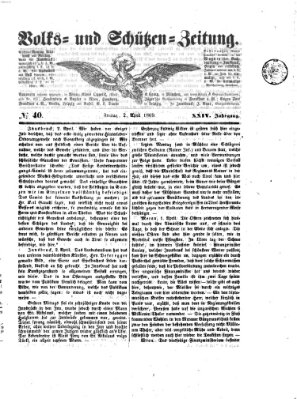 Volks- und Schützenzeitung Freitag 2. April 1869