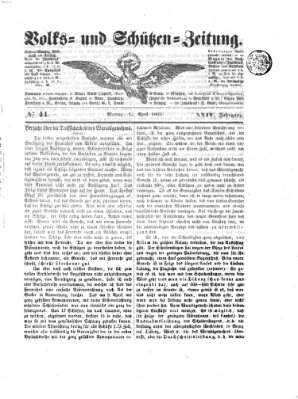 Volks- und Schützenzeitung Montag 12. April 1869