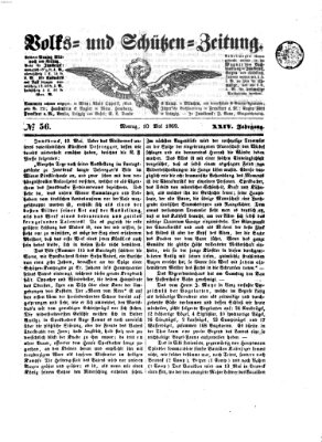 Volks- und Schützenzeitung Montag 10. Mai 1869