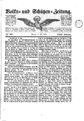 Volks- und Schützenzeitung Montag 5. Juli 1869